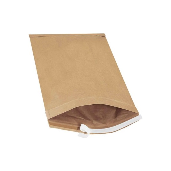 The Packaging Wholesalers Self Seal Padded Mailers, No 6, 12-1/2"W x 19"L, Kraft, 50/Pack ENVB810SS - main
